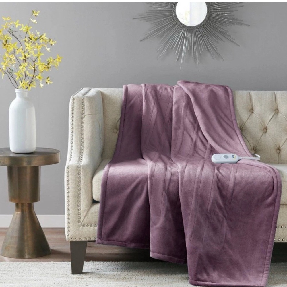 Electric Heated Blanket Throw 50'x62'' Fleece Heating Blanket Machine Wash